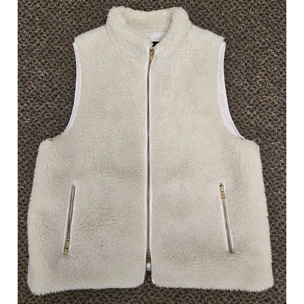 J.Crew Plush Fleece Excursion Vest – Ivory – Women’s XL – E1535
